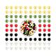 300 pièces 5 couleurs thème de noël cuisson perles de verre peint perles rondes(HY-FS0001-02)-2