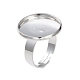 componentes de anillos de dedo de acero inoxidable ajustables 201(STAS-G187-01S-18mm)-1