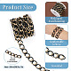 2m Aluminium Two Tone Rhombus Link Chains(CHA-TA0001-41BG)-4