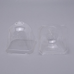Plastic Plant Nursery Insulation Cover Bells Breathable Covers Frost Guard for Outdoor Succulent Flowers Warming, Clear, 73x73x75mm(AJEW-WH0120-34A)