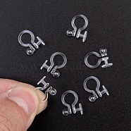 Plastic Clip-on Earring Findings, For Non-pierced DIY Earring Making, Clear, 9x11x5mm
(X-KY-F007-03)