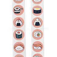 Stickers Roll, Sushi Sticker Adhesive Label, for Decoration Party Accessories, Food, 25mm 500pcs/roll(DIY-R084-12A)