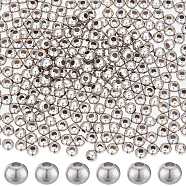 400Pcs 304 Stainless Steel Beads, Round, Stainless Steel Color, 6x5mm, Hole: 2.2mm(STAS-BBC0003-61A)
