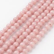 Natural Mashan Jade Round Beads Strands, Dyed, Light Salmon, 4mm, Hole: 1mm, about 98pcs/strand, 15.7 inch(G-D263-4mm-XS22)