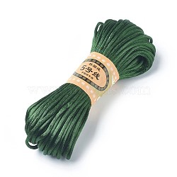 Korean Polyester Cord, Chinese Knotting Cord, Rattail Satin Cord, Sea Green, 2.5mm, about 21.87 yards(20m)/bundle(NWIR-WH0004-06)