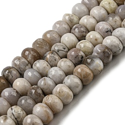 Natural Agate Beads Strands, Rondelle, 5.5~6.5x3.5~4mm, Hole: 0.8mm, about 96~97pcs/strand, 14.96~15.39''(38~39.1cm)(G-H305-A02-01)