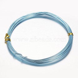 Aluminum Craft Wire, for DIY Arts and Craft Projects, Pale Turquoise, 12 Gauge, 2mm, 5m/roll(16.4 Feet/roll)(AW-D009-2mm-5m-24)