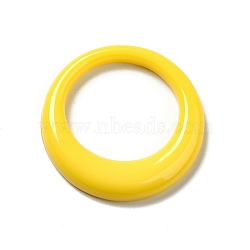 Resin Linking Ring, Round Ring, Yellow, 35x5mm, Inner Diameter: 24mm(RESI-C028-01C)