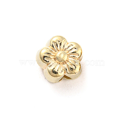 CCB Plastic Beads, Flower, Golden, 6x6x4.5mm, Hole: 1mm(CCB-K011-06G)