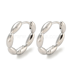 Brass Hoop Earrings, Real Platinum Plated, 16.5x3mm(EJEW-L211-010I-P)