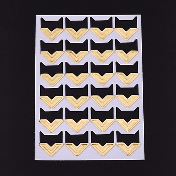 Photo Mounting Corners, Self Adhesive Sticker, for DIY Scrapbook Album Diary Personal Organizer Notebook, Lemon Chiffon, 12.5x9x0.07cm, Sticker: 21x20mm, 24pcs/sheet