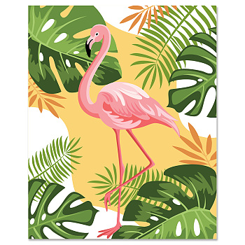 Rectangle with Face Pattern Paper, Gift Wrapping Paper, Across, Flamingo Shape, 350x280x0.5mm