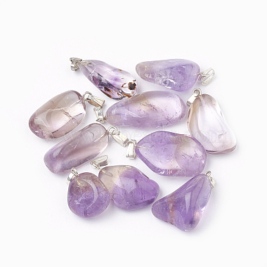 Silver Nuggets Fluorite Pendants