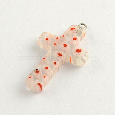 Perles en verre de millefiori manuelles(X-LK-R005-11)-2