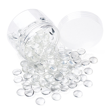 Clear Half Round Glass Cabochons