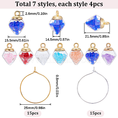 Kit de joyería con dijes de copa de vino diy sunnyclue(GLAA-SC0001-86)-2