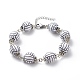 bracelet de perles rondes en acrylique sur le thème du ballon de sport(BJEW-JB08660-01)-1