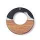 Resin & Walnut Wood Pendants(WOOD-C016-01F)-3