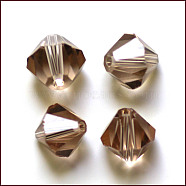 Imitation Austrian Crystal Beads, Grade AAA, Faceted, Bicone, Camel, 10x9~10mm, Hole: 0.9~1.6mm(SWAR-F022-10x10mm-215)