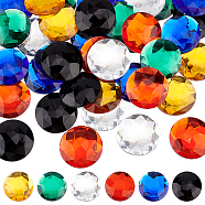 60Pcs 6 Colors Flat Back Acrylic Rhinestone Cabochons, DIY Nail Art, Car, Mobile Phone Decoration, Half Round, Mixed Color, 30x6mm, 10pcs/color(OACR-OC0001-16A)