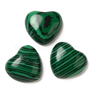 Synthetic Malachite Cabochons, Heart, 15x15x6mm(G-F776-02A-08)