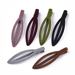 Flocky Iron Alligator Hair Clips, Horse Eye, Mixed Color, 72x20mm(X-IFIN-T008-02)