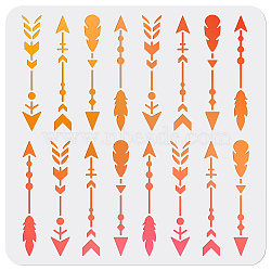 PET Hollow Out Drawing Painting Stencils, for DIY Scrapbook, Photo Album, Arrows Pattern, 300x300mm(DIY-WH0402-059)