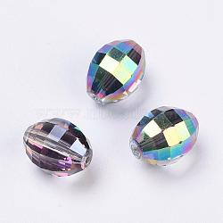 Imitation Austrian Crystal Beads, Grade AAA, Faceted, Oval, Colorful, 10x13mm, Hole: 0.9~1mm(SWAR-F056-13x10mm-31)