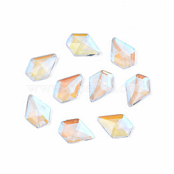 Glass Rhinestone Cabochons, Nail Art Decoration Accessories, Faceted, Diamond Shape, Clear AB, 8x6x2mm(MRMJ-N027-019A)