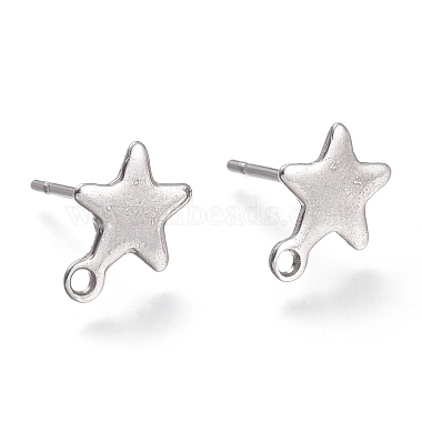 Stainless Steel Color Star 304 Stainless Steel Stud Earring Findings