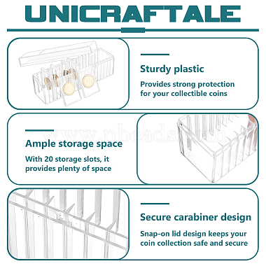 Transparent Plastic Commemorative Coin Display Box(ODIS-WH0061-22)-3