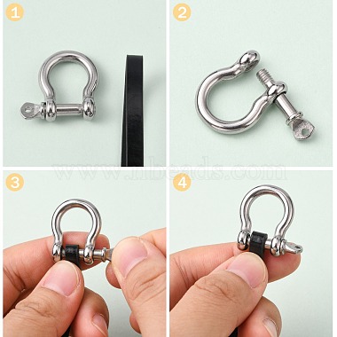 Alloy D-Ring Anchor Shackle Clasps(PALLOY-L169-08)-3
