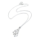 2Pcs 2 Color Brass Bar Link Chains Macrame Pouch Empty Stone Holder for Pendant Necklaces Making(NJEW-JN04466-03)-3