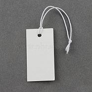 Paper Price Cards, Can be tied on the products, Rectangle, White, 33x17x0.3mm(CDIS-S023-2)