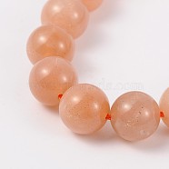 Natural Sunstone Beads Strands, Round, 6mm, Hole: 1mm, about 68pcs/strand, 16 inch(G-J240-11-6mm)