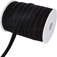 BENECREAT 3/8 inch Single Face Velvet Ribbon, Black, 3/8 inch(9.5mm), about 50yards/roll(OCOR-BC0014-9.5mm-003)