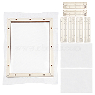 Basswood Assembled Paper Making Frame, with Gauze, Rectangle, PapayaWhip, 250x190mm(DIY-WH0001-73B)