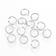 304 Stainless Steel Open Jump Rings, Metal Connectors for DIY Craft Jewelry and Keychain, Stainless Steel Color, 20 Gauge, 6x0.8mm, Inner Diameter: 4.5mm(STAS-F110-07P)