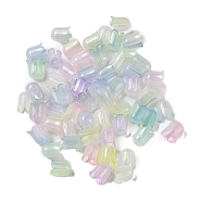 Transparent Acrylic Beads Caps, Flower, Colorful, 11.5x10mm, Hole: 2.8mm, 2000pcs/500g(OACR-B022-01I)