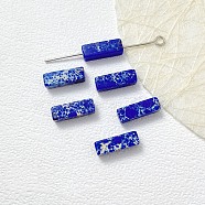 Natural Imperial Jasper Dyed Beads, Cuboid, Blue, 13x4x4mm, Hole: 1.4mm(G-G137-01F)