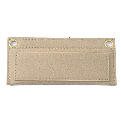 Wool Felt Purse Organizer Insert, Mini Handbag Shaper Premium Felt, Bag Accessories, Rectangle, Tan, 16.9x7.4x1cm, Hole: 9.5mm(FIND-WH0127-16B-03)