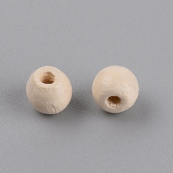 Walnutwood Beads, Round, BurlyWood, 6.5x6mm, Hole: 2mm(WOOD-WH0015-73A)