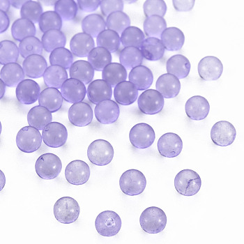 Transparent Acrylic Beads, No Hole, Round, Medium Purple, 3.5mm, about 17000pcs/500g