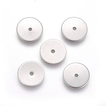 304 Stainless Steel Spacer Beads, Disc, Stainless Steel Color, 6x0.7mm, Hole: 1.1mm