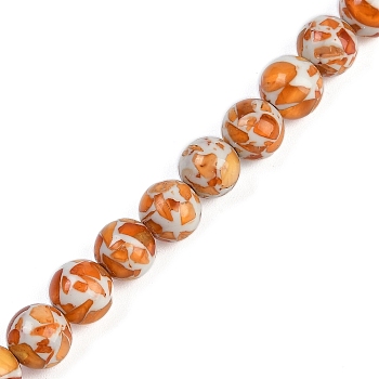 Synthetic Amber Beads Strands, Round, Chocolate, 8mm, Hole: 1.2mm, about 50pcs/strand, 15.75''(40cm)