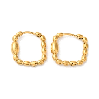 304 Stainless Steel Hoop Earrings, Snake, Real 18K Gold Plated, 17x16mm