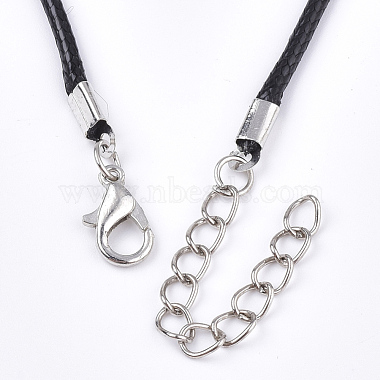 Waxed Cord Necklace Making with Iron Findings(X-NJEW-R229-2.0mm-02)-4
