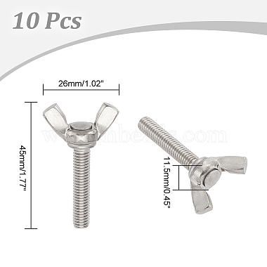 vis papillon unicraftale 304 en acier inoxydable(STAS-UN0045-76)-4