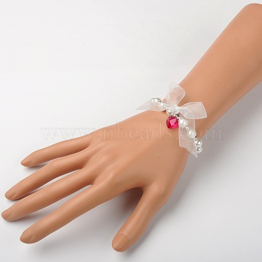 Acrylic Round Beaded Kids Stretch Bracelets(BJEW-JB01389)-3