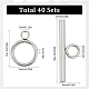 40Stk. 304 Ring-Knebelverschlüsse aus Edelstahl(STAS-SC0007-42B)-2